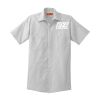 Short Sleeve Striped Industrial Work Shirt Thumbnail