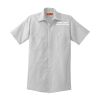 Short Sleeve Striped Industrial Work Shirt Thumbnail